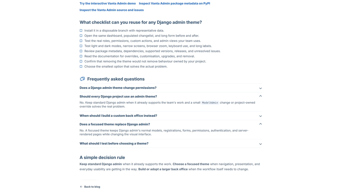 The same oli-dev0 Blog article displayed in light theme